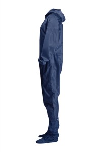 SKPC011  supplies dustless clothing, one-piece hooded clothing, anti-static clothing, anti-dust clothing set, isolation clothing, industrial protective clothing, protective clothing manufacturers, anti-epidemic prevention does not include shoes FDA Qualif back view